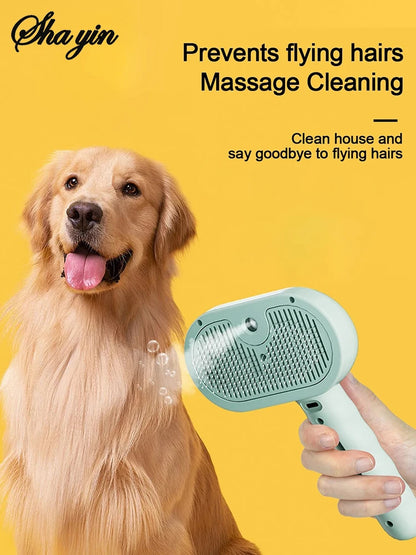 Pet Clean Steam Spray Dog Grooming Brush Unique Steam Brush For Dogs Luxury Grooming Brush Dog Steam Brush C