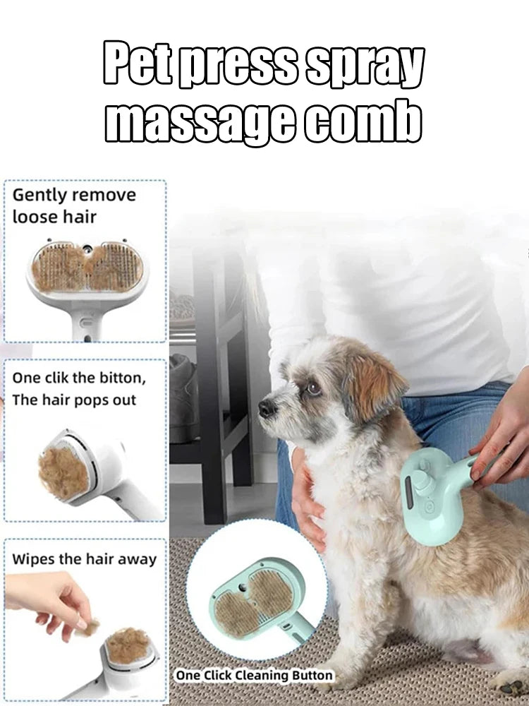 Pet Clean Steam Spray Dog Grooming Brush Unique Steam Brush For Dogs Luxury Grooming Brush Dog Steam Brush C
