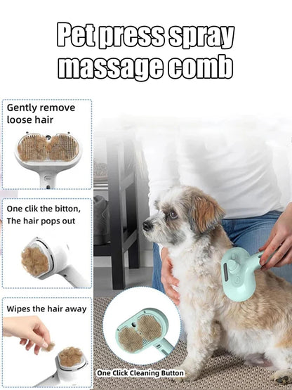 Pet Clean Steam Spray Dog Grooming Brush Unique Steam Brush For Dogs Luxury Grooming Brush Dog Steam Brush C