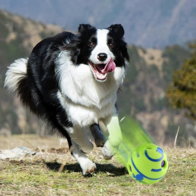 Wobble Wag Giggle Glow Ball Interactive Dog Attention Toy Fun Giggle Sounds Ball When Rolled or Shaken for Pet Dog Fun