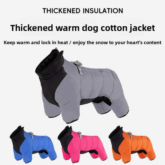 Winter dog cotton coat, small dog warm, waterproof, non stick fur, medium-sized dog pet clothes, winter clothing