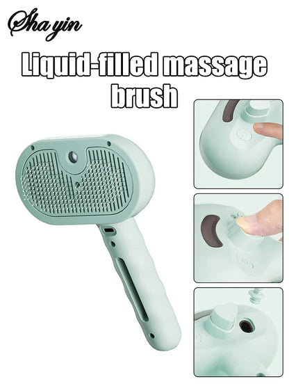 Pet Clean Steam Spray Dog Grooming Brush Unique Steam Brush For Dogs Luxury Grooming Brush Dog Steam Brush C