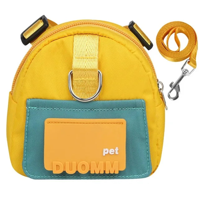 Waterproof Pet Backpack For Dogs Puppy Bag With Harness Collar Outdoor Travel Dog Snacks Backpack French Bulldog Dog Accessories